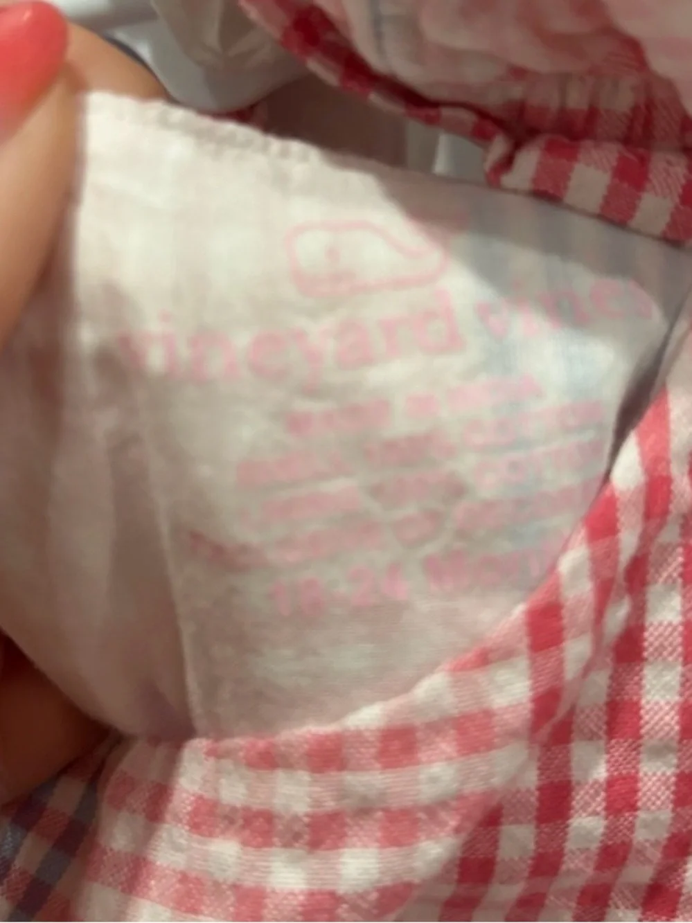 Vineyard vines Kids Pink & Blue Gingham Summer Dress
